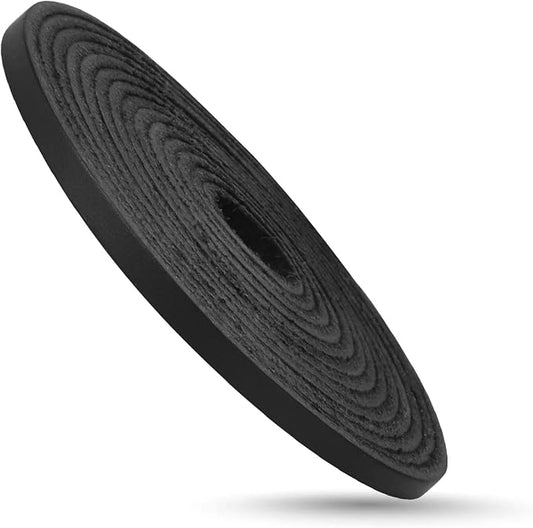 Ringsun 1/8 Inch Wide Flat Leather Strips for Crafts, Leather Shoe Laces Boot Laces Full Grain Leather Straps Cord String for Crafts, Tooling (2mm Thick 72.5 Inches Long Black)