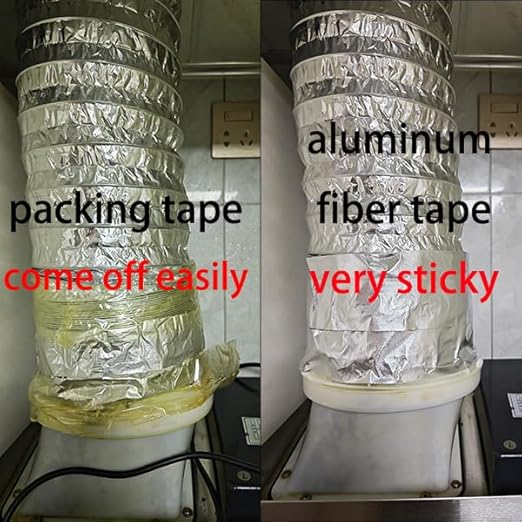 Aluminum Fiber Tape 3in x 66ft High Temperature Resistant Industrial Foil Sealant Tape Heat Resistant Suitable for Pipe/HVAC/Home Appliances/Metal Repair