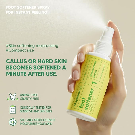 S-Line Emery Foot File & Foot Spray Set, Colossal Double-Sided Pedicure Tool, Effective for Cracked Heel, Ergonomic Design for Easy Grip, Dead Skin Remover, Callus Rasp, Scrubber