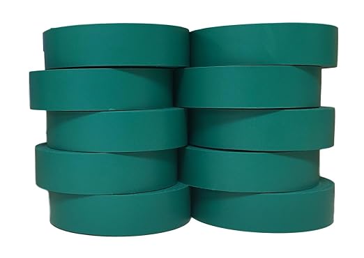 TradeGear Green 10 Pack - UL Listed Colored Electrical Tape, 60 ft x 3/4 in, 600V, Flame Retardant, Waterproof, Rubber Adhesive - Phase Marking, Wire ID, Automotive