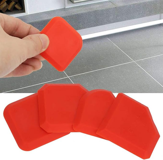 Caulking Tool, Silicone Scraper Grout Caulking Tool, Glass Scraper Smoother Caulk Remover Tool for Kitchen Bathroom Floor Sealant Sealing