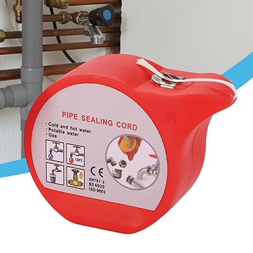 Pipe Repair Tape - Thread Sealing Cord, Pipe Sealing Thread Cord for Fixing, High-Heat Sealant, Water Leak Ribbon with Long-Lasting Finish, Plumbing Repair Unit for Waterproofing and Patching