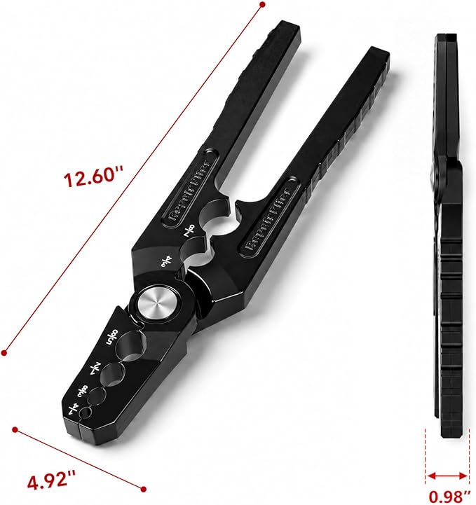 Manual Copper Tube Rounder, Flat Tube Repairer Pliers, Manual Copper Tubing Repair Tool with 6 Hole - for 1/4", 3/8", 1/2", 5/8", 3/4" 7/8" Aluminum Pipe