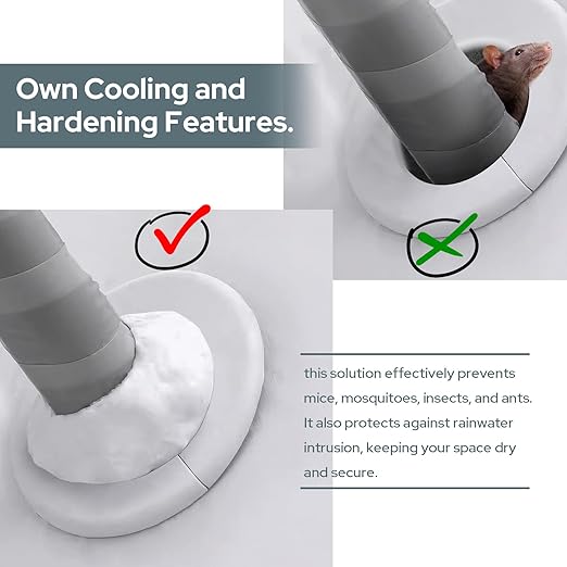 6-Pack New Type White Waterproof Sealant Mastic, Repair Sealing Clay, Quick Mending Mud for Drain Connection, Wall Hole, Air Conditioning Hole Waterproof Seal Putty