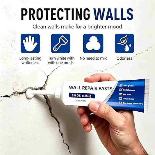 Wall Repair Paste,Drywall Patch Repair Kit with Scraper | Instant Wall Hole Filler & Crack Repair Paste | Quick Fix Sol for Drywall, Tile Gaps, Nail Holes & Small Damage | Drywall Repair Kit