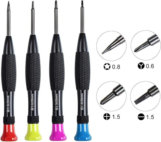 21-Piece Set Opening Pry Tool Screwdriver Set Multiple Functions Repair Tool Kit with Phillips Pentalobe Flat Triangle Head Suitable for Repairing iPhones iPad Laptop