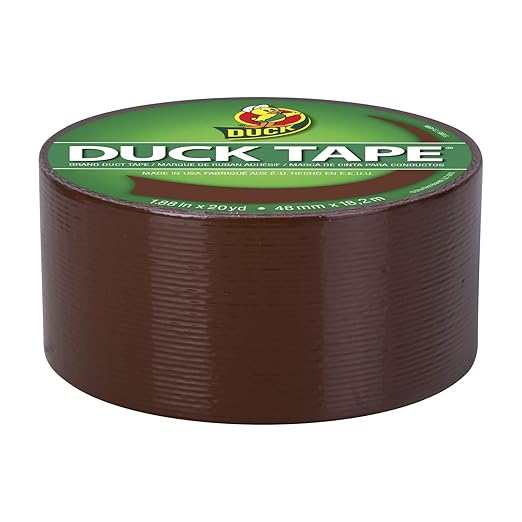 Duck Brand 1304965 Color Duct Tape, Single Roll, Brown, 60 Foot
