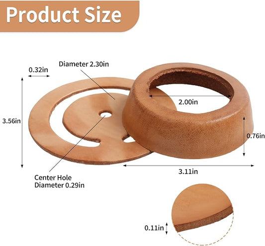 Pitcher Pump Leathers Repair Kit Leather Lower Valve Leather & Cup Leather for Pitcher Spout Pump Hand Press Pump (1pcs)