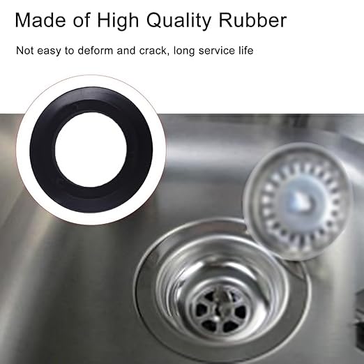 5 Pack Sink Drain Bracket Seal Ring, Kitchen Sink Drainer Rubber Washe Replacement Kit for Bathroom Sink Bathtub Drain Plug