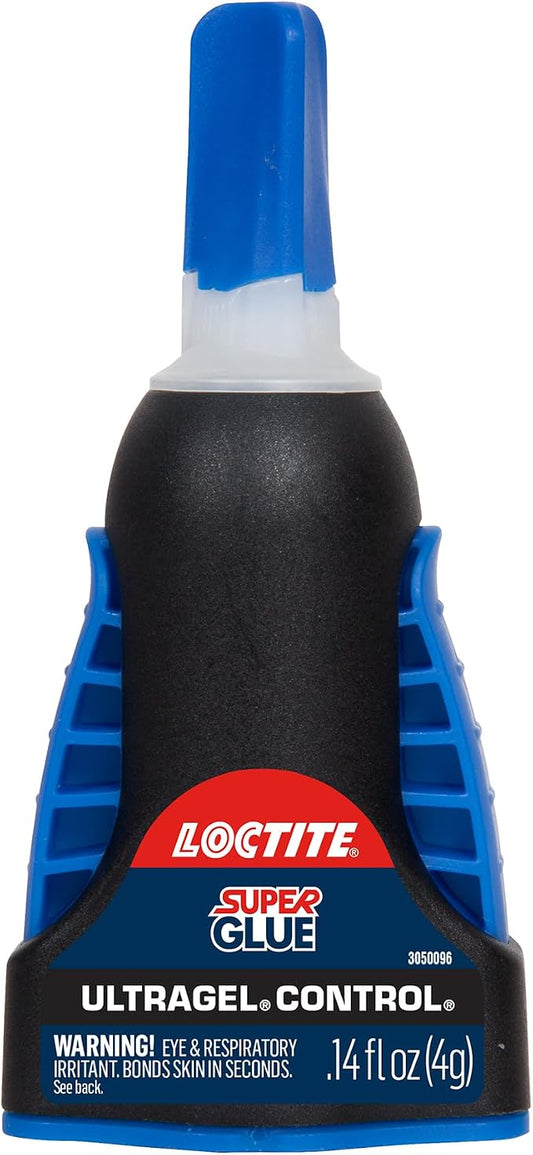 Loctite Super Glue Ultra Gel Control, Clear, 0.14 fl oz Bottle, 3 Pack - Superglue for Plastic, Wood, Metal, Crafts & Repair, Cyanoacrylate Adhesive Instant Glue, Quick Dry