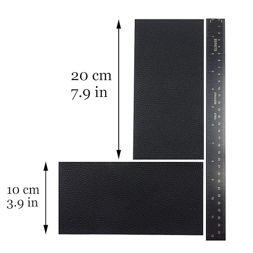 Vowcarol Leather Repair Kits for Couches and Cars, Leather Repair Patches Super-Thin Vinyl Repair kit 2 PCS Black