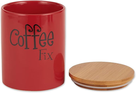 DII Kitchen Accessories Retro Collection, Ceramics, Canister Set, Red, 3 Piece