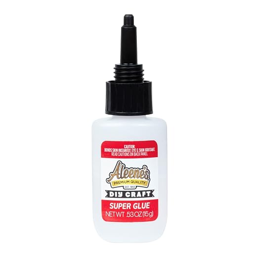 Aleene's DIY Craft Super Glue Liquid, Dries Clear, Strong Bond in Seconds, 0.53 oz.