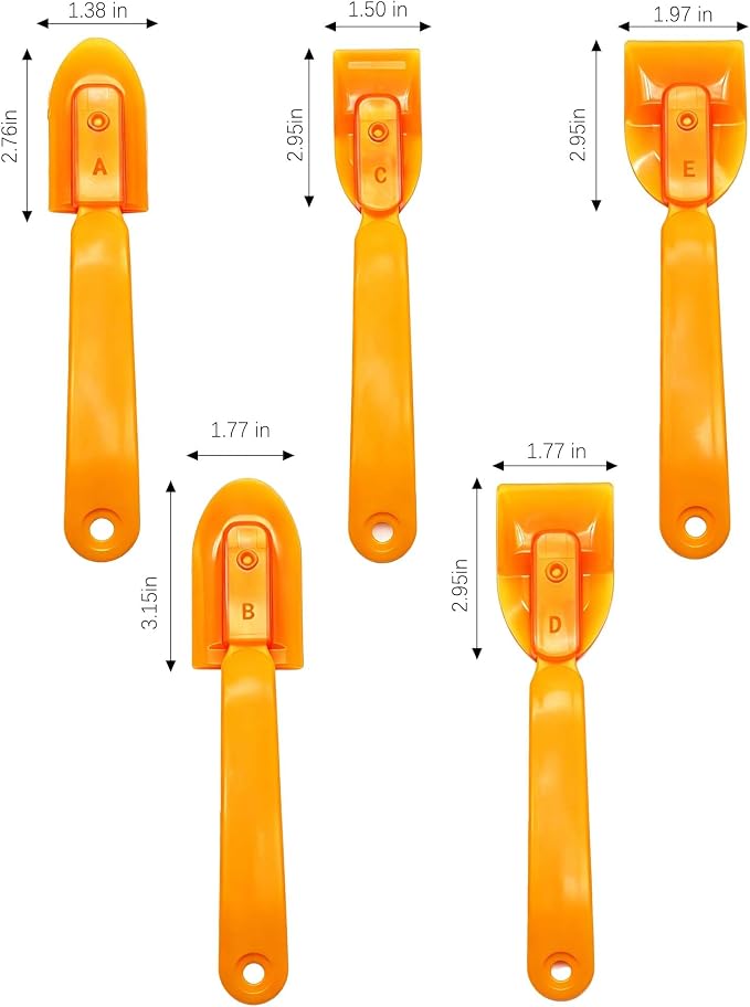 5 Sizes Rubber Caulking Tools Set | Caulk Spreader with Long Handle,Flexible Reusable Caulk Remover for Tile, Glass, Door, Window, Bathroom,Home Improvement