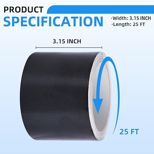 Heavy Duty Repair Tape for Tarp, Waterproof RV Awning, Outdoor Tarp, Canvas, Boat Covers, Sail, Tear Repair Patch Kit (White)