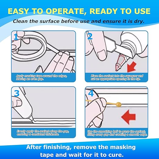 Gray RTV Silicone Sealant Adhesive 100% High Temperature Silicone Caulk Waterproof Stronger Adhesion Shrink & Crack Proof for Automotive Kitchen Bathroom Window Gasket -1.8oz/50g