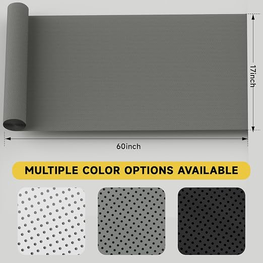 Leather Repair Patch, Breathable Perforated Strong Sticky Self Adhesive Repair Patch, DIY Leather Patches for Couches, Furniture, Sofa, Car, Chair (Grey 17x60inch)