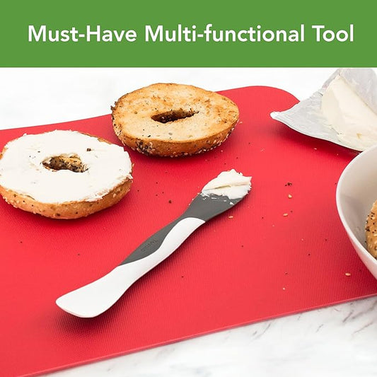 Tovolo Tool for Kitchen Meal Prep to Scoop Spread Slice and Scrape,White/Gray