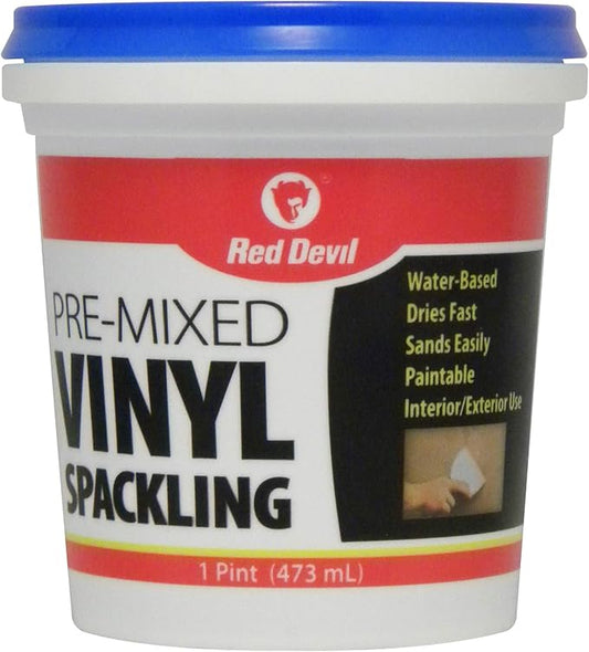 Red Devil 0538 Pre-Mixed Vinyl Spackling, 1 Pint