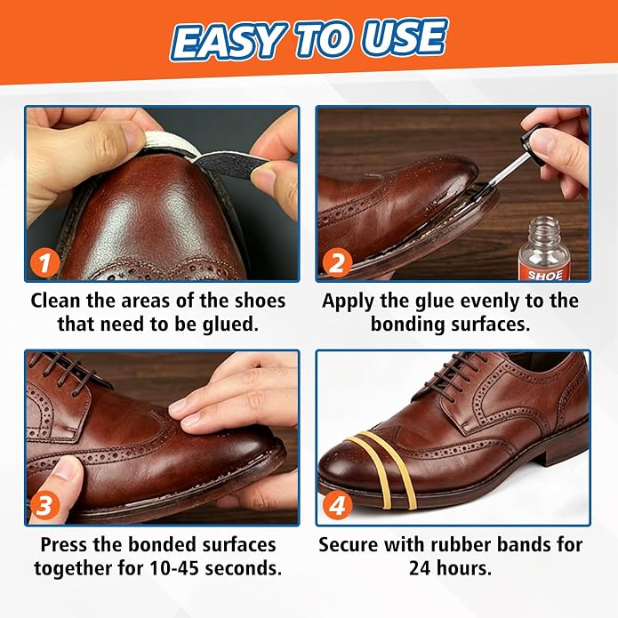 AstraVox Shoe Repair Glue (1 oz), Waterproof Shoe Adhesive and Sole Repair Kit, Super Glue for Boots, Sneakers, Heels, Leather, Hiking Shoes