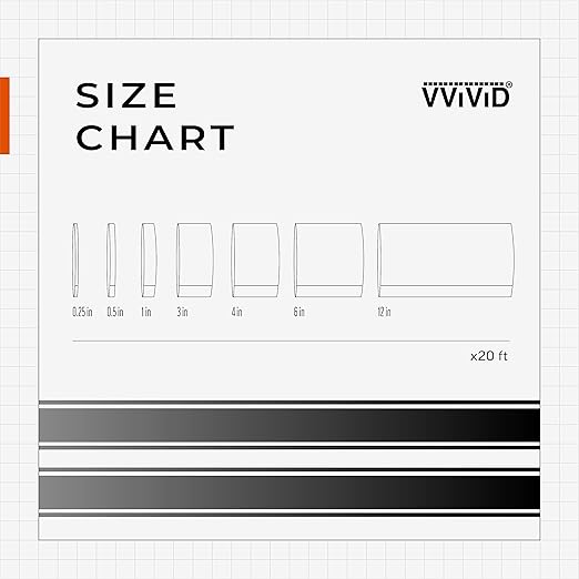 VViViD Gloss Silver Chrome Air-Release Vinyl Adhesive Tape Roll (1/2 Inch x 30ft)