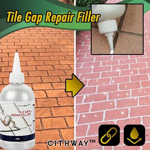 Cithway Waterproof Tile Gap Repair Filler,Tile Grout Repair Agent,Waterproof Tile Gap Repair Filler,Repair and Renew Tile Joints,A Variety of Colors to Choose from(100ML) (White, 3 Bottle)