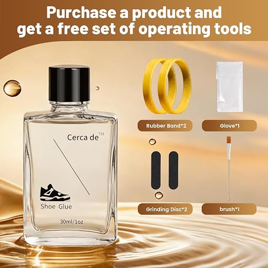 Shoe Glue Heavy Duty,Shoe Sole Repair Adhesive,Clear, Waterproof, high Strength, Strong Shoe Glue for Sneakers, Leather Shoes, Hiking Shoes, Boots, Sandals, 1oz.