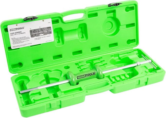 OEMTOOLS 37033 5 Pound Slide Hammer Puller, Heavy Duty Automotive Versatile Use Bearing Hammer, Pull Dents, Remove Bearings and More, Chrome Plated with Carrying Case