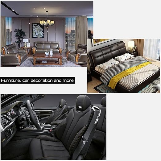 Leather Repair Patch 36x79 inch, Black, Self-Adhesive, Waterproof, Strong Adhesive, Scratch Resistant, Polyurethane, Custom Style, For Furniture, Couch, Chairs, Car Seat