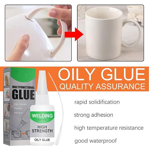 2Pack Super Glue All Purpose, 2026 Multifunctional Fast Repair Welding High Strength Oily Glue, Shoe Glue Welding Glue for Metal, Plastic, Wood, Ceramics, Leather, Glass (2PCS)