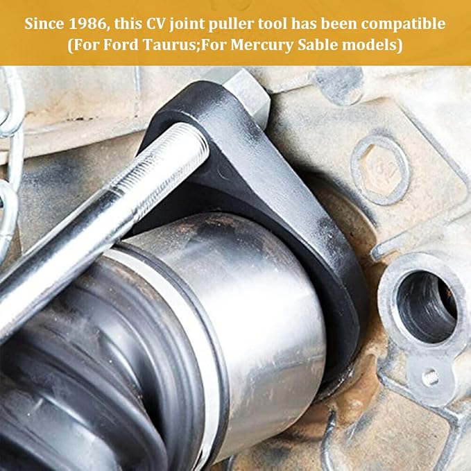 HZEL Car 63mm Inner CV Axle Puller Removal Tool with Nut, Vehicle Front Wheel Drive CV Joint Puller Adapter, Auto CV Joint Fork Attachment, Fits Slide Hammers with 5/8"-18 Threads