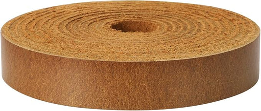 Ringsun 1/2 Inch Wide Flat Leather Straps for Crafts, Full Grain Leather Strips Cord String for Crafts, Tooling (2mm Thick 72.5 Inches Long Bourbon Brown)