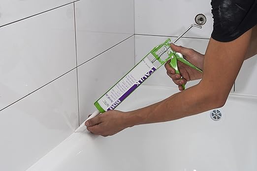 TEC AccuColor - Siliconized Sanded Acrylic Caulk - Fast-Drying and Paintable Sealant Designed to Match Other TEC Grout Colors - 10.5 OZ - 949 Silverado Color