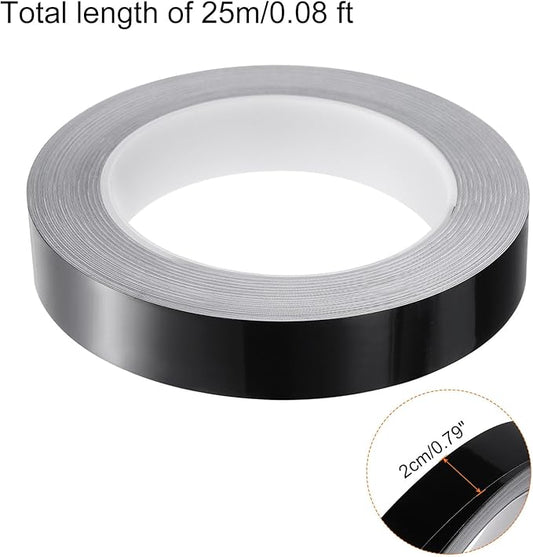 HARFINGTON 2Pcs Floor Tiles Black Foil Lines Metallic Mirror Tape 0.79" x82 Ft Ft Self Adhesive Decor Floor Wall Seam Sticker Waterproof Gap Sealing Tape for Kitchen Bathroom Cabinet