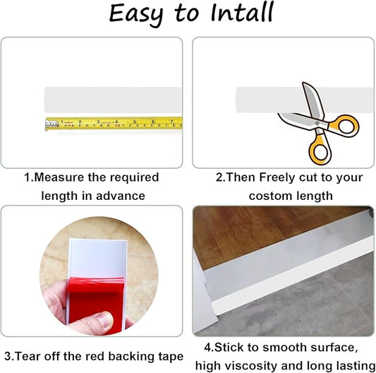 Floor/Door Flat Transition Strip & Self Adhesive Floor Vinyl Floor Edge Trim Laminate Floor Gap Covering Joining Strip