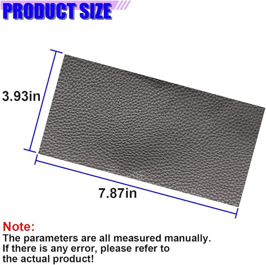 2PCS PU Leather Car Seat Repair Patch, 7.87''×3.93'' Breathable Water-Resistant Repair Tape, Portable Self-Adhesive Vehicle Interior Repairing Tool for Furniture, Couch, Sofa (Gray)