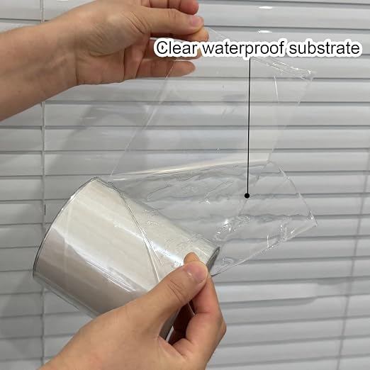 WELSTIK Waterproof Tape Patch & Seal Tape Repair Tape Duct Tape - Transparent - 10,2 x 152,4 cm