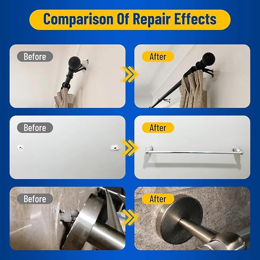 Kenbry Drywall Anchor Repair Kit,1.96' x 39.37' Patch Easy Cut for Fast Loose Anchors Fix, No Need to Redrill or Fill, Ideal for Most of Surfaces