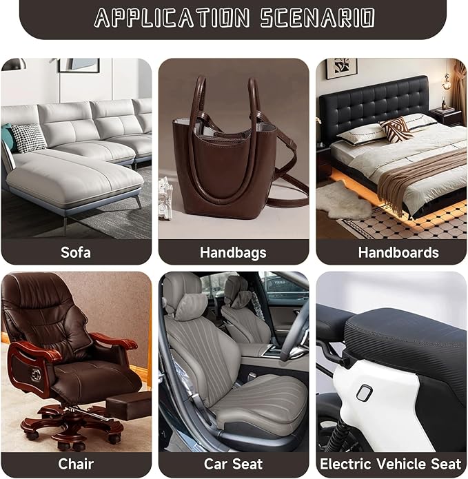 Leather Repair Patch, Self Adhesive Leather Repair, Large Leather Repair Tape for Sofa, Car Seats, Furniture, Cabinets, Chairs, Handbags (Dark Coffee, 16X157 inch