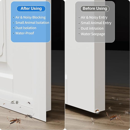 New Thickened Upgraded 2Inch (W) x 10FT(L) Door Weather Stripping, Extra Thick 1mm Door Draft Stopper Silicone Seal Strip, Draft Seal Tape for Doors Windows and Shower Glass Gap