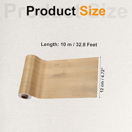 PATIKIL Wood Grain Tape 4.7" x 32 ft, Self-Adhesive Wood Texture Repair Tape Realistic Wooden Effect Patch for Furniture Cabinets Floor Walls, Birch