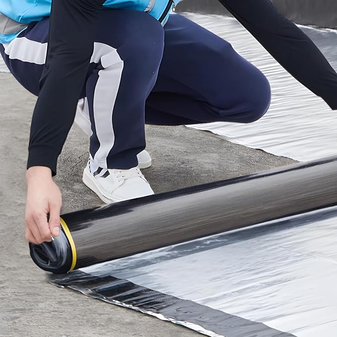 39.6inx32.8ft Self-Adhesive Roofing Felt, Bitumen Waterproof Repair Tape Roof Underlayment Protector Roll Patch Seal Tape Waterproofing Roof Cladding for Roof Leak,Surface Cracks (3.3x32.8ft)