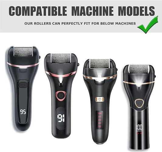 12 Pack Electric Pedicure Device Replacement Roller Heads with Same Mineral Stone for Feet Care Perfect Grinding Heads for Callus Remover for Daily Maintenance (12pcs Light Coarse)