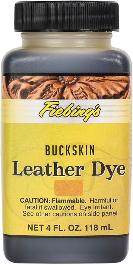 Fiebing's Leather Dye (4 Fl Oz, Mahogany) - Alcohol-Based, Penetrating, Permanent Dye for Shoes, Boots, Belts, Bags, Furniture - Includes Wool Dauber Applicator - Recolor & Restore Leathercraft