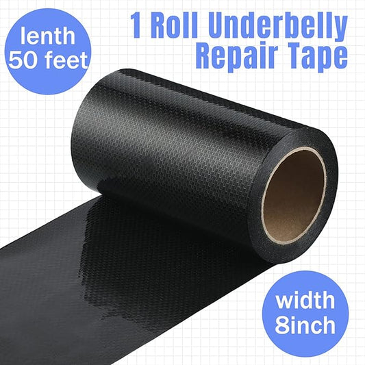 Frienda RV Underbelly Tape RV Underbelly Material Corrugated Waterproof Flex Mend Repair Belly Tape Thick Adhesive Patch Fabric Sealing for Camper Mobile Home Travel Trailer Repair(8 Inch x 50 Feet)