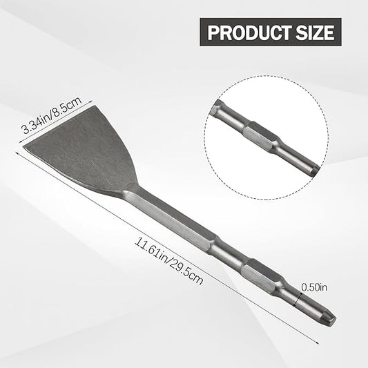 3-Inch Plus Tile Removal Chisel, 1 Pcs Wide Cranked Angled Bent Chisel - Heavy Duty Demolition Tool for Tile, Flooring & Masonry Removal 1 Pcs