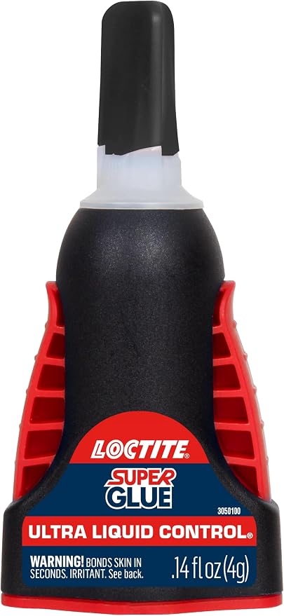 Loctite Super Glue Ultra Liquid Control, Clear, 0.14 fl oz Bottle, 6 Pack - Superglue for Plastic, Wood, Metal, Crafts & Repair, Cyanoacrylate Adhesive Instant Glue, Quick Dry