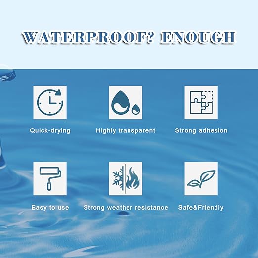 Waterproof Glue,Invisible Agent,Strong Waterproof Transparent Sealant,for Bathroom, Kitchen, Garden, Roofs, Walls (0.5, Kilograms)