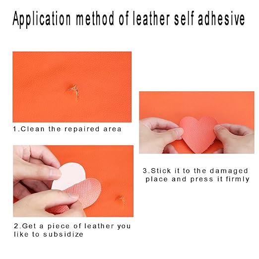 8 PCS Self-Adhesive Leather Repair Patch, Wear-Resistant Tape Sticker for Sofa,Bag,Furniture,Car Seats (Grey)