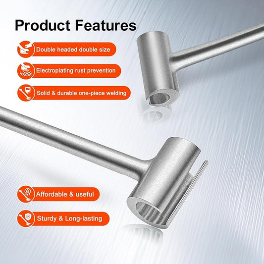 Door Hinge Adjustment Tool, 14-19mm Double-Ended Hinges Gap Adjusting Wrench, Heavy Duty Door Hinge Repair Tool for Residential,Fire, Security, Cleanroom Doors